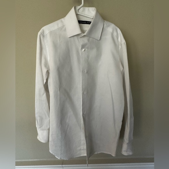 Michael Kors white long sleeve button down dress shirt size 8 (like new) - Picture 1 of 9